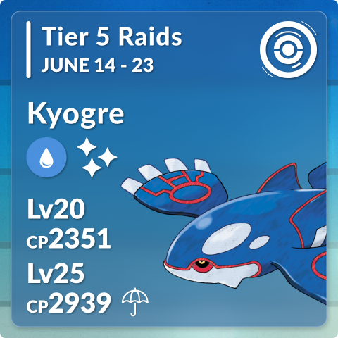 Kyogre in Tier 5 Raids Discord sticker