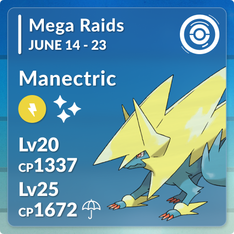 Manectric in Mega Raids Discord sticker