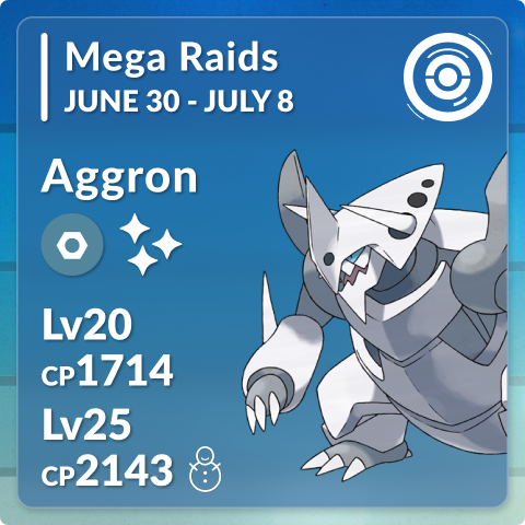 Aggron in Mega Raids Discord sticker