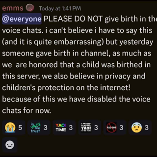 No childbirth in vc /catnip