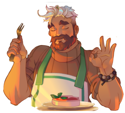 Some delicious effing food... Discord sticker