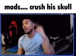 Mods Crush His Skull Discord sticker