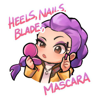 Heels, nails, blade, mascara