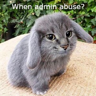 Admin abuse?