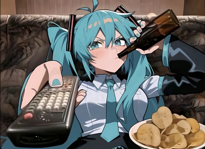 Miku Watching TV