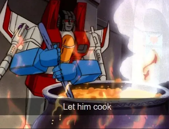 Starscream cooking  Discord sticker