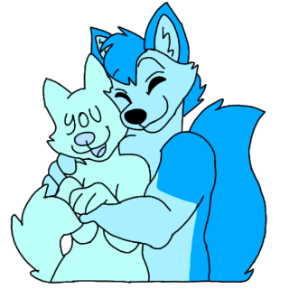Hugging /fluffy Discord sticker