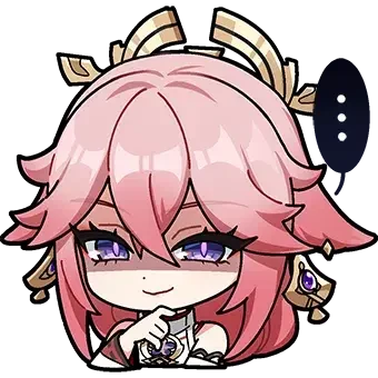 Yae Plotting Discord sticker