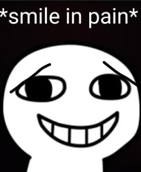 smile in pain