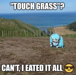 touch grass? Discord sticker