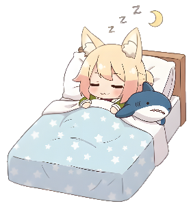 Shiggy Blahaj Bed Discord sticker
