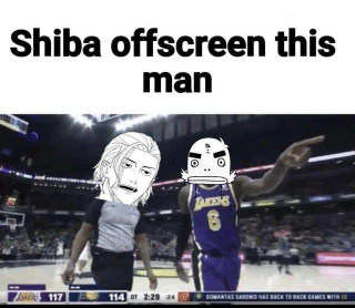Shiba offscreen this man