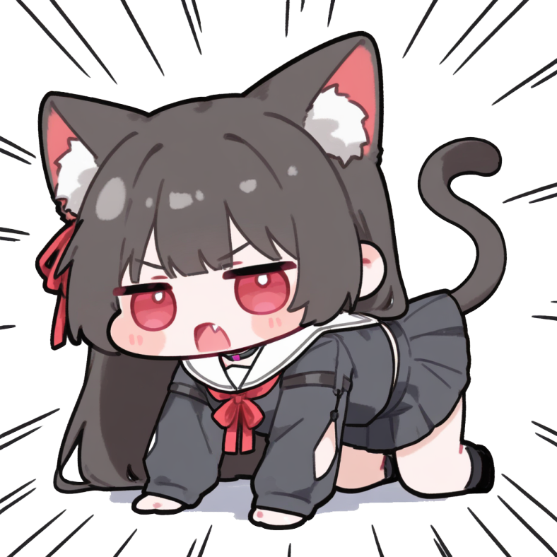 Chisa Angry Cat Hiss / Ri Hiss Discord sticker