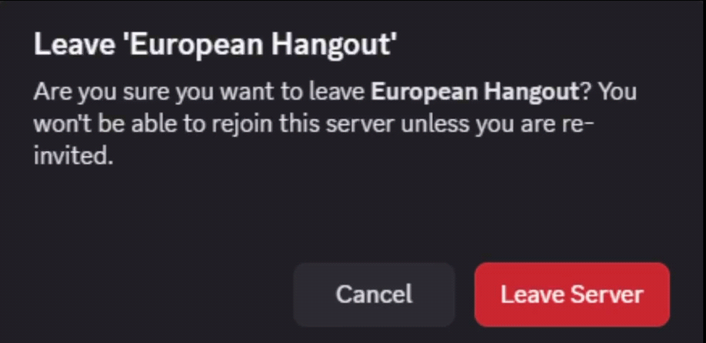 leave Discord sticker