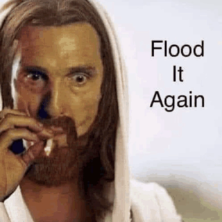 Flood it again Jesus Discord sticker