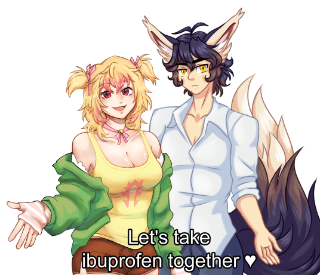 Let's take ibuprofren together Discord sticker