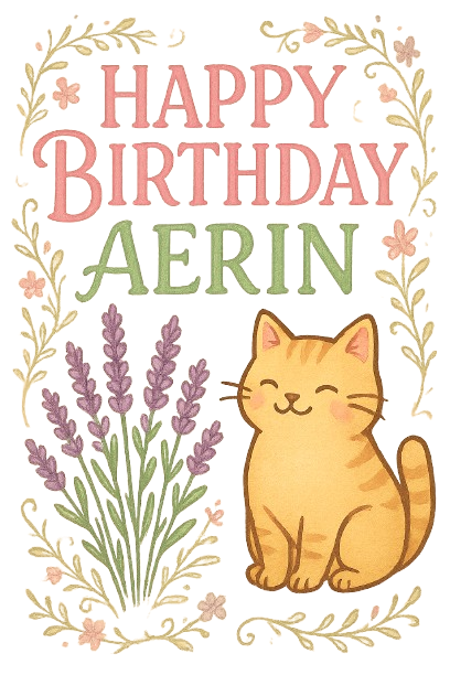 happy bday aerin