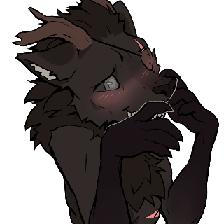 Wendigo Blush /fluffy Discord sticker