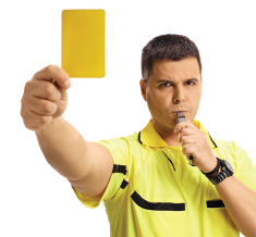yellow card warning