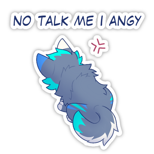 No Talk Me I Angy Harou Discord sticker