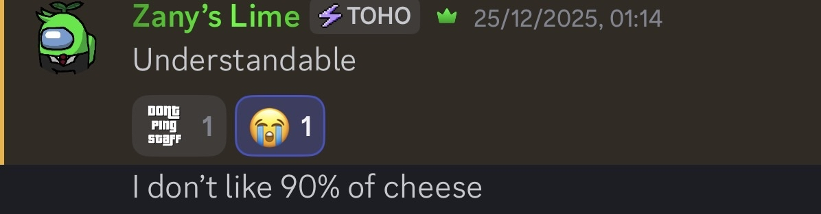 Lime hates cheese