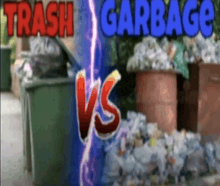 trash VS garbage Discord sticker