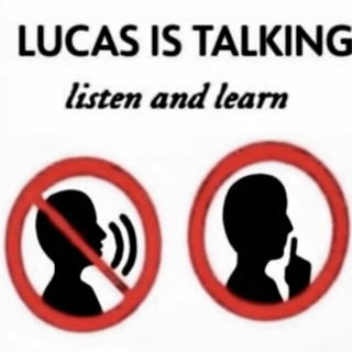 lucas is talking