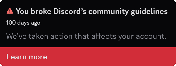 reported Discord sticker