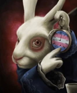 rabbit clock trans Discord sticker