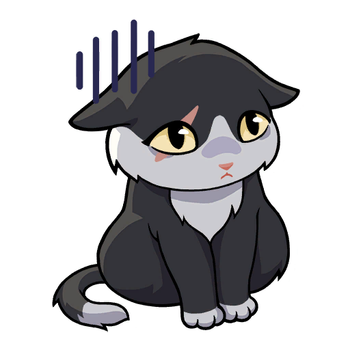 Ashamed Cat Discord sticker