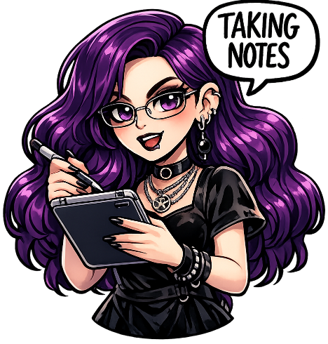 Neaura Taking Notes Discord sticker