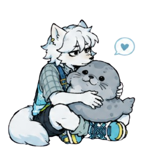Toshi Cuddle Discord sticker