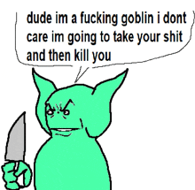 Dude im a goblin Discord sticker