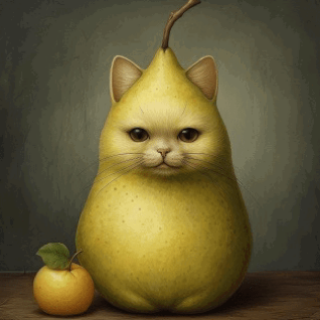 Pear cat Discord sticker