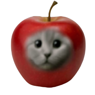 cat apple questionmark Discord sticker