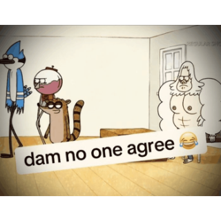 dam no one agree 😂 Discord sticker