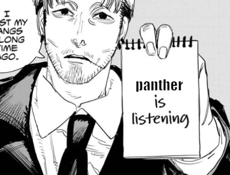 Panther is listening  Discord sticker