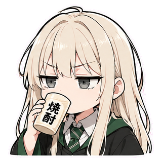 Malfoid Drinking Shochu Discord sticker