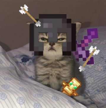 netherite cat Discord sticker