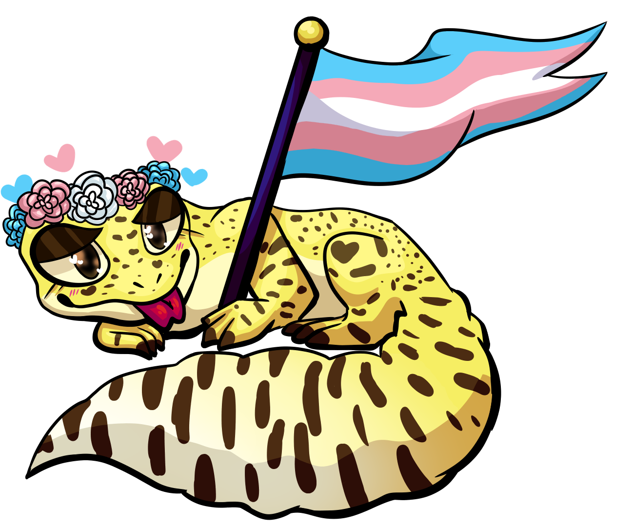 Trans Gecko Discord sticker