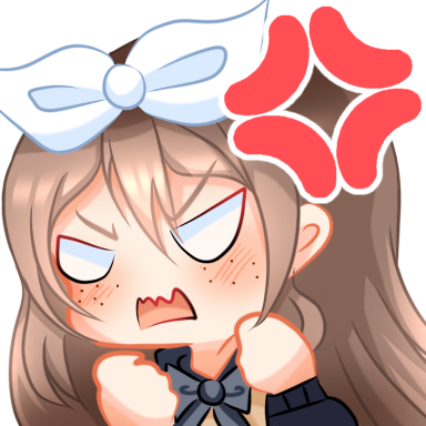 Asagao Angry Discord sticker