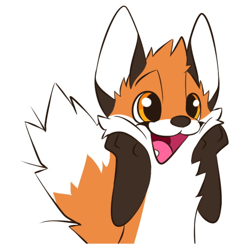 Fox Excited Discord sticker