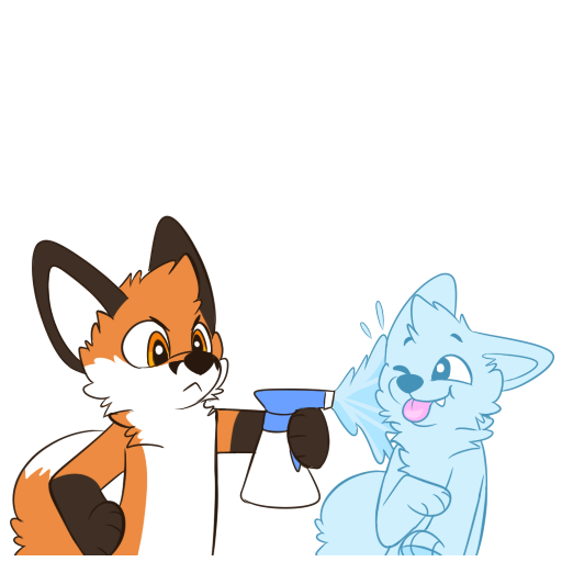 Fox Spray Discord sticker