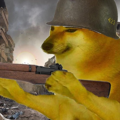 Soldier Cheems Discord sticker