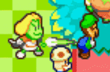 Mario RPG Peasley Poking Luigi