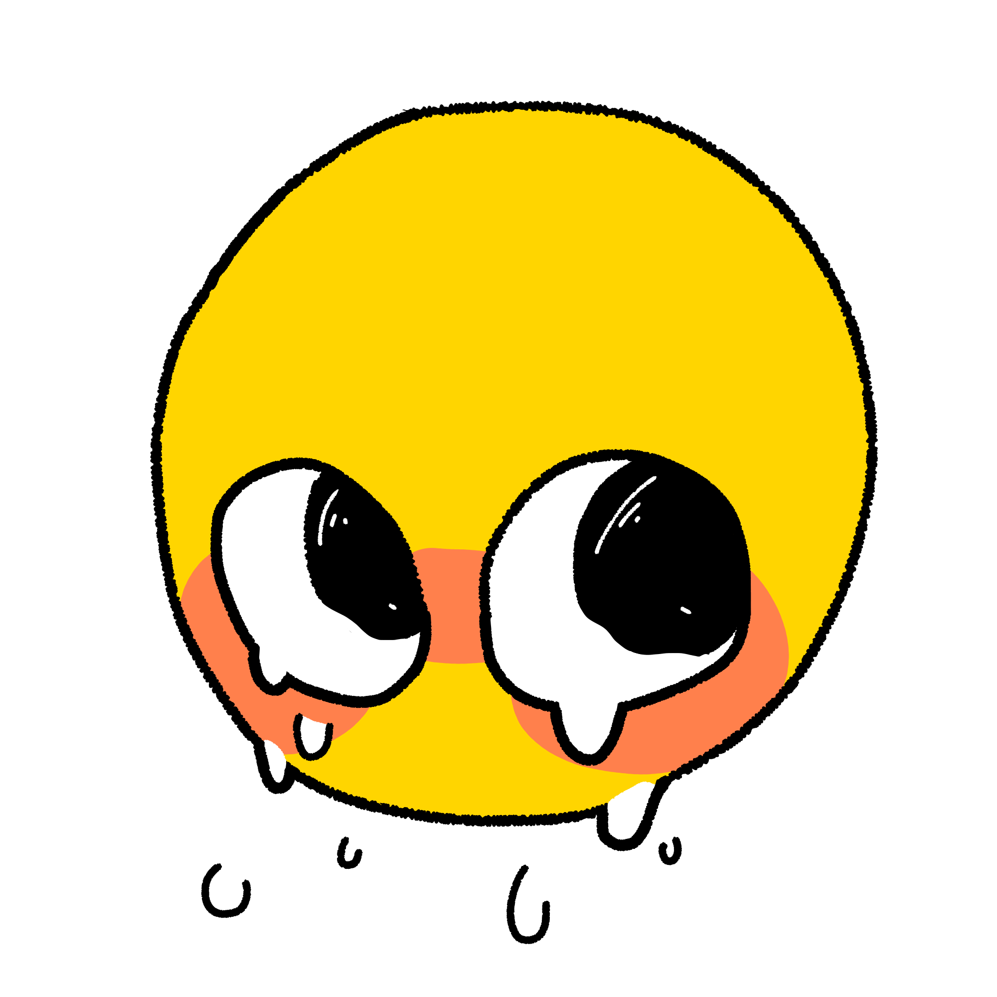 CryShy Face Discord sticker