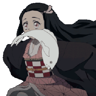 Nezuko Run Fishy Discord sticker