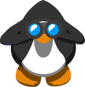 Penguin Binoculars Discord sticker