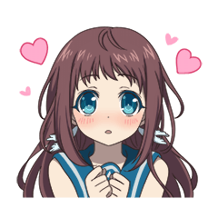 Girl Blush Discord sticker