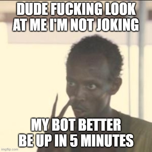 My Bot Has To Be ONLINE Discord sticker